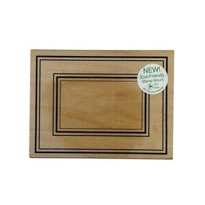 JudiKins Wood Mounted Rubber Stamp Picture Frame Rectangular 4 3/4 X 5 Inches